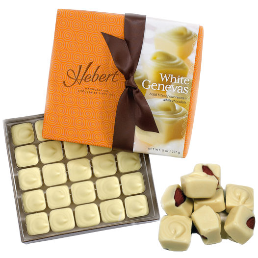 Almond Genevas: White Chocolate (1/2lb)