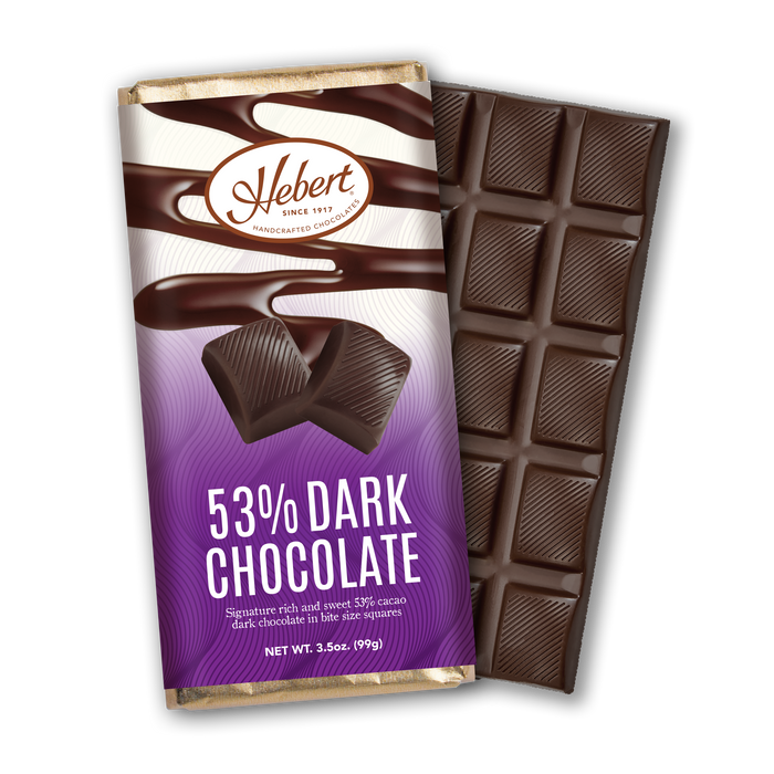 Solid 53% Cacao Dark Chocolate Bar (3.5oz)