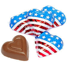 Milk Chocolate Foiled American Hearts