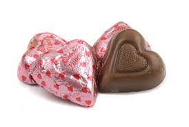 Milk Chocolate Fudge Foiled Hearts