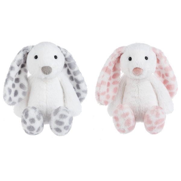 11" Hippty Hop Bunnies Grey or Pink