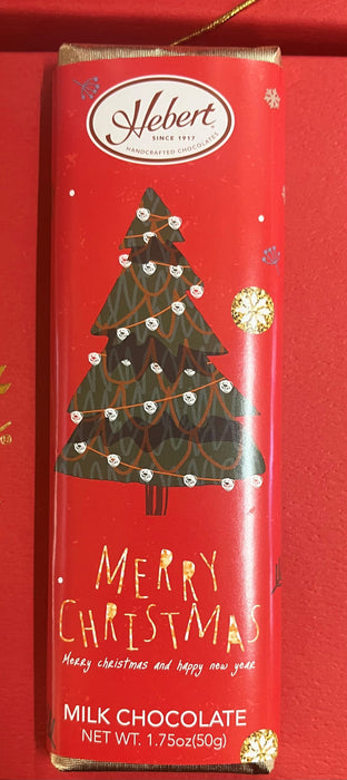 1.75 Oz. Merry Christmas tree Milk Chocolate Bar