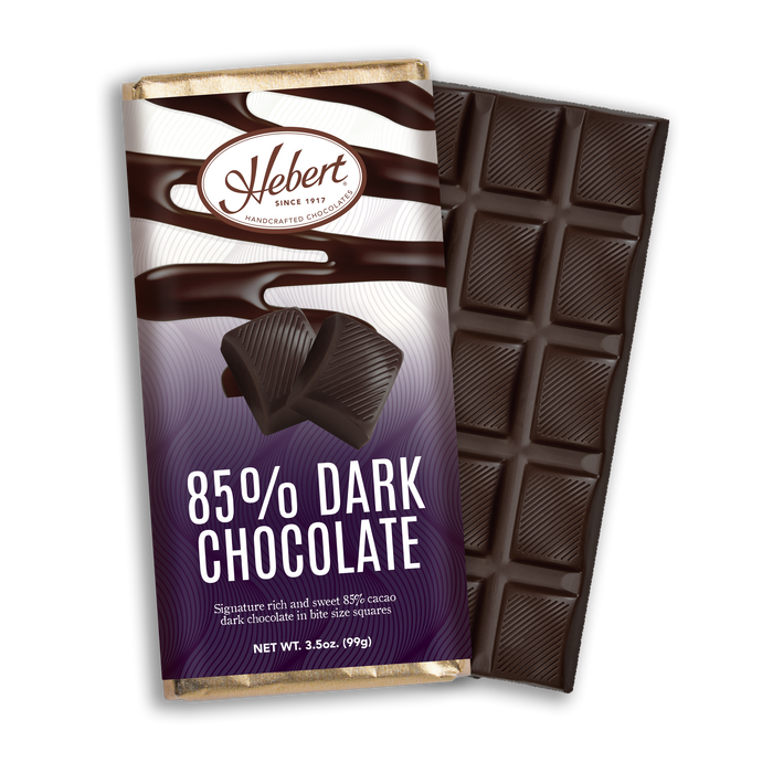 Solid 85% Cacao Dark Chocolate Bar (3.5oz)