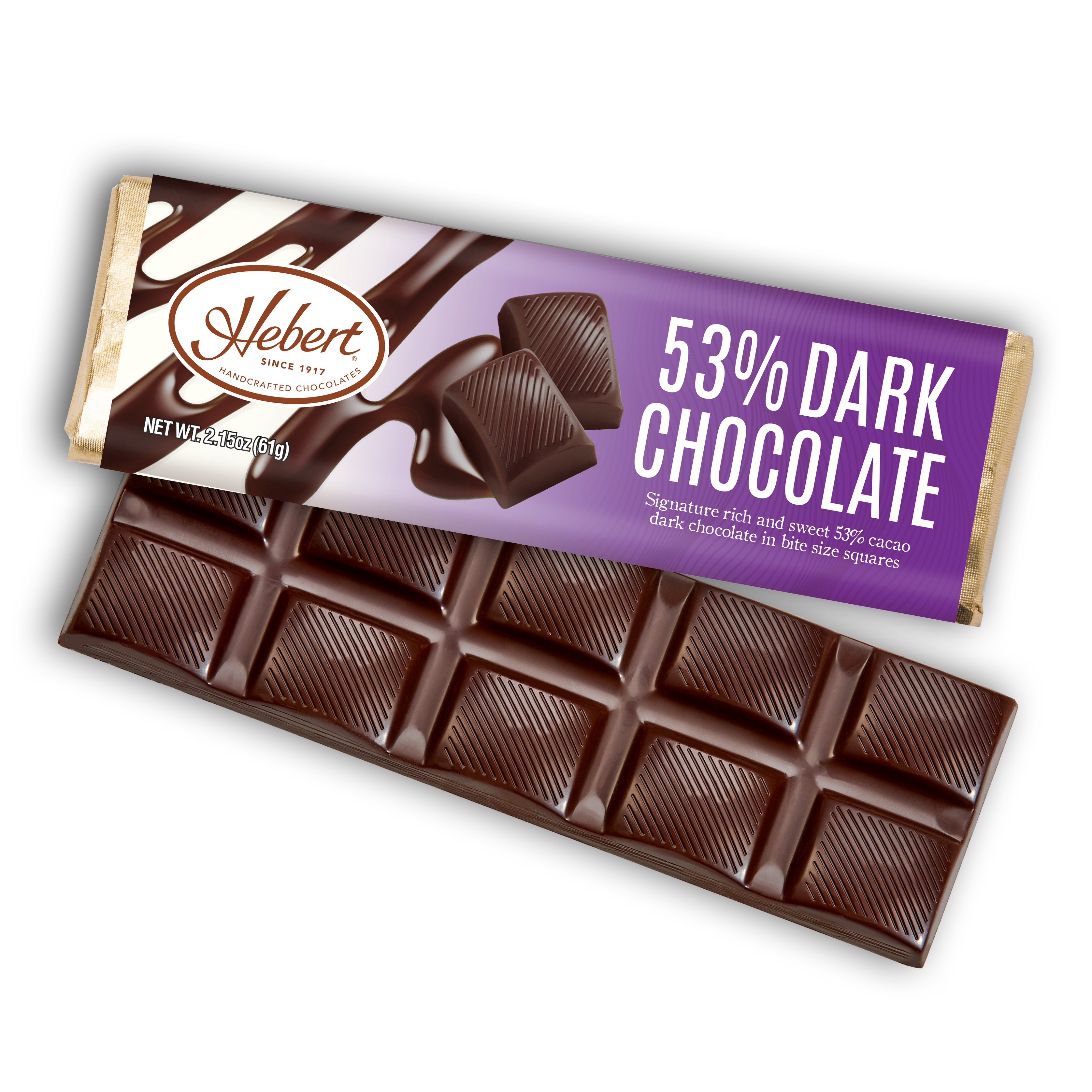 Solid 53% Dark Chocolate Bar (1.8 oz)