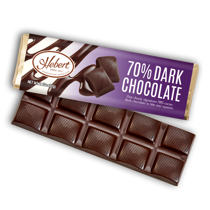 Solid 70% Cacao Dark Chocolate Bar (2.15oz)