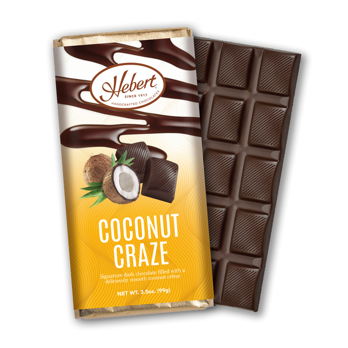 Coconut Craze Dark Chocolate Bar (3.5oz)